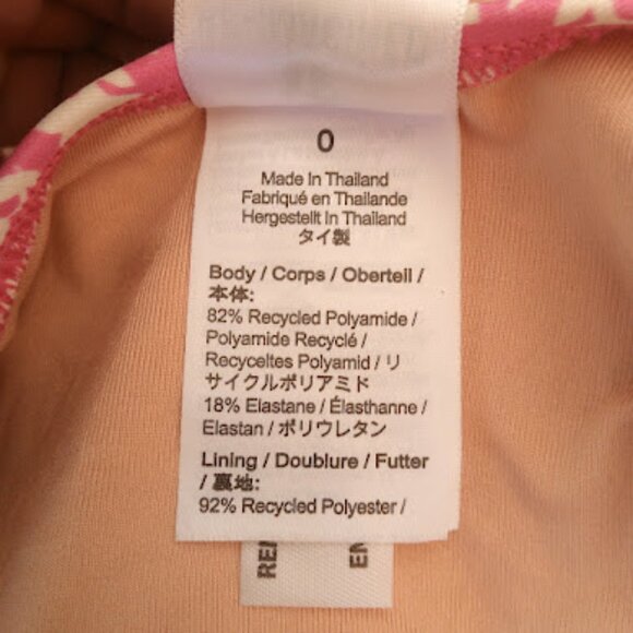 J. Crew | NWOT One Piece Swimsuit Twist-Front Keyhole Pink Stamp Floral 0 - Picture 16 of 16